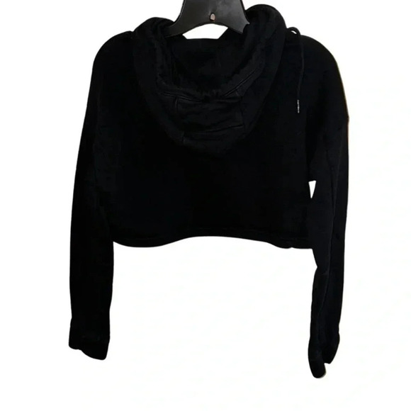 Gymshark Black Cropped Hoodie Sweatshirt Size XS - Picture 2 of 5